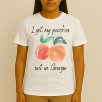 I Got My Peaches Out In Georgia Lyrics Song Funny Fruit T-Shirt