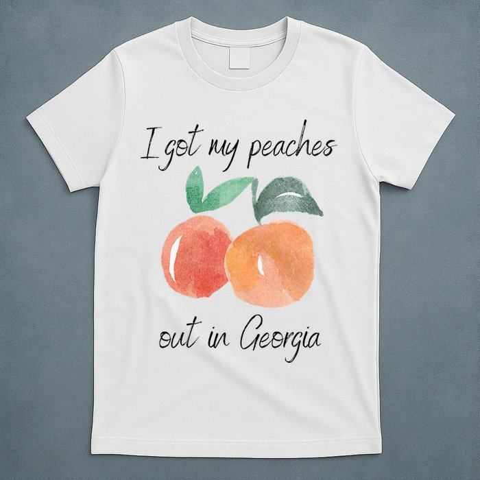 I Got My Peaches Out In Georgia Lyrics Song Funny Fruit T-Shirt