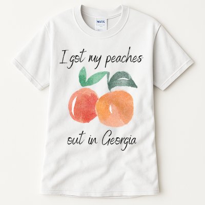 I Got My Peaches Out In Georgia Lyrics Song Funny Fruit Tall T-Shirt