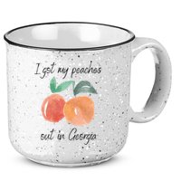 I Got My Peaches Out In Georgia Lyrics Song Funny Fruit 15oz Campfire Ceramic Mug