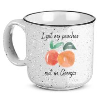 I Got My Peaches Out In Georgia Lyrics Song Funny Fruit 15oz Campfire Ceramic Mug