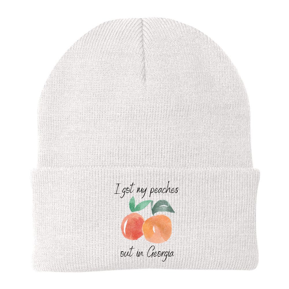 I Got My Peaches Out In Georgia Lyrics Song Funny Fruit Beanie