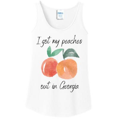 I Got My Peaches Out In Georgia Lyrics Song Funny Fruit Ladies Essential Tank