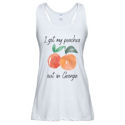 I Got My Peaches Out In Georgia Lyrics Song Funny Fruit Ladies Essential Flowy Tank