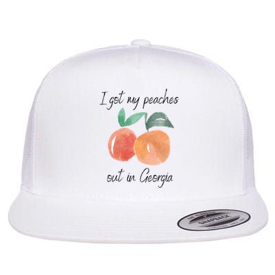I Got My Peaches Out In Georgia Lyrics Song Funny Fruit Flat Bill Trucker Hat