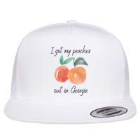 I Got My Peaches Out In Georgia Lyrics Song Funny Fruit Flat Bill Trucker Hat