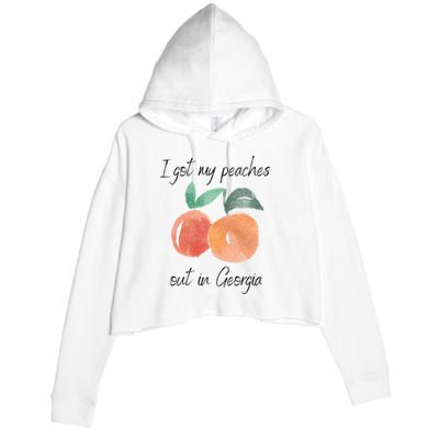 I Got My Peaches Out In Georgia Lyrics Song Funny Fruit Crop Fleece Hoodie