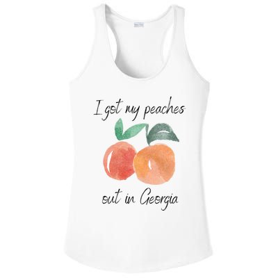 I Got My Peaches Out In Georgia Lyrics Song Funny Fruit Ladies PosiCharge Competitor Racerback Tank