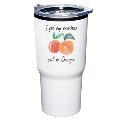 I Got My Peaches Out In Georgia Lyrics Song Funny Fruit Tumbler