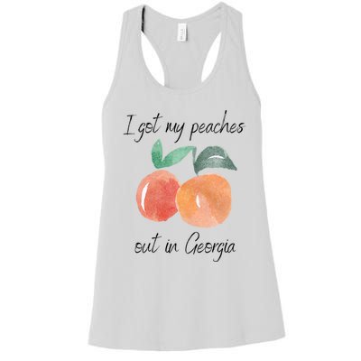 I Got My Peaches Out In Georgia Lyrics Song Funny Fruit Women's Racerback Tank