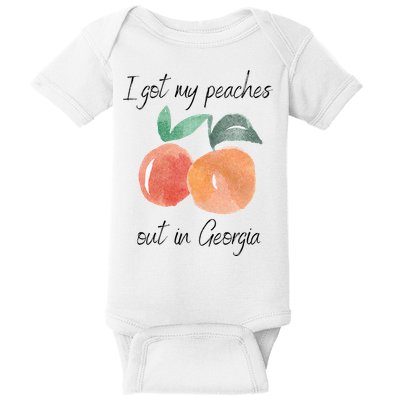 I Got My Peaches Out In Georgia Lyrics Song Funny Fruit Baby Bodysuit