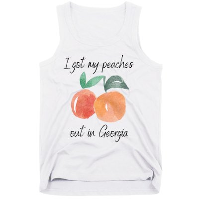 I Got My Peaches Out In Georgia Lyrics Song Funny Fruit Tank Top