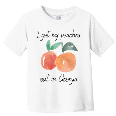 I Got My Peaches Out In Georgia Lyrics Song Funny Fruit Toddler T-Shirt