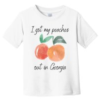 I Got My Peaches Out In Georgia Lyrics Song Funny Fruit Toddler T-Shirt