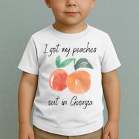 I Got My Peaches Out In Georgia Lyrics Song Funny Fruit Toddler T-Shirt