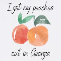 I Got My Peaches Out In Georgia Lyrics Song Funny Fruit Toddler T-Shirt