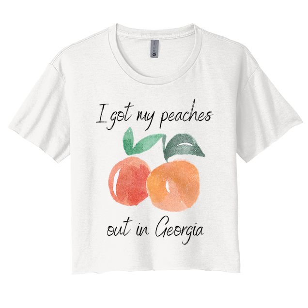 I Got My Peaches Out In Georgia Lyrics Song Funny Fruit Crop Top