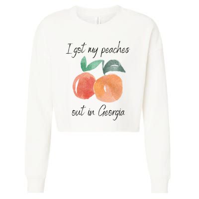 I Got My Peaches Out In Georgia Lyrics Song Funny Fruit Cropped Pullover Crew