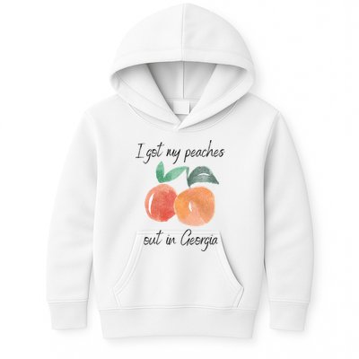 I Got My Peaches Out In Georgia Lyrics Song Funny Fruit Kids Hoodie