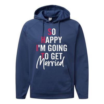 Im Getting Married Funny Bride Wife Wedding Graphic Gift Performance Fleece Hoodie