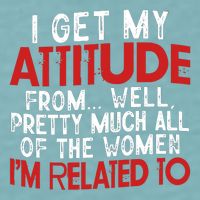 I Get My Attitude From Well Pretty Much All Of The Women IM Related To Sueded Cloud Jersey T-Shirt