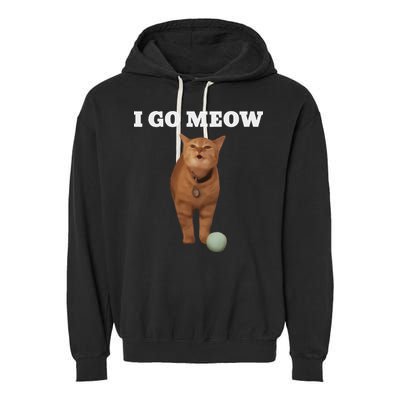 I Go Meow Cat Meme Garment-Dyed Fleece Hoodie