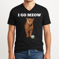 I Go Meow Cat Meme V-Neck T-Shirt