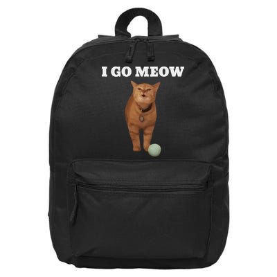 I Go Meow Cat Meme 16 in Basic Backpack