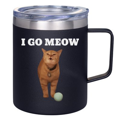 I Go Meow Cat Meme 12oz Stainless Steel Coffee Mug