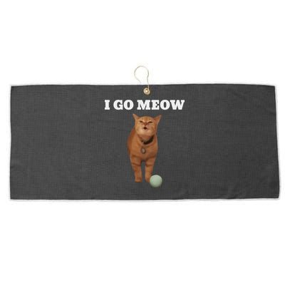 I Go Meow Cat Meme Large Microfiber Waffle Golf Towel