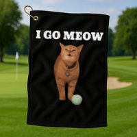 I Go Meow Cat Meme Golf Towel