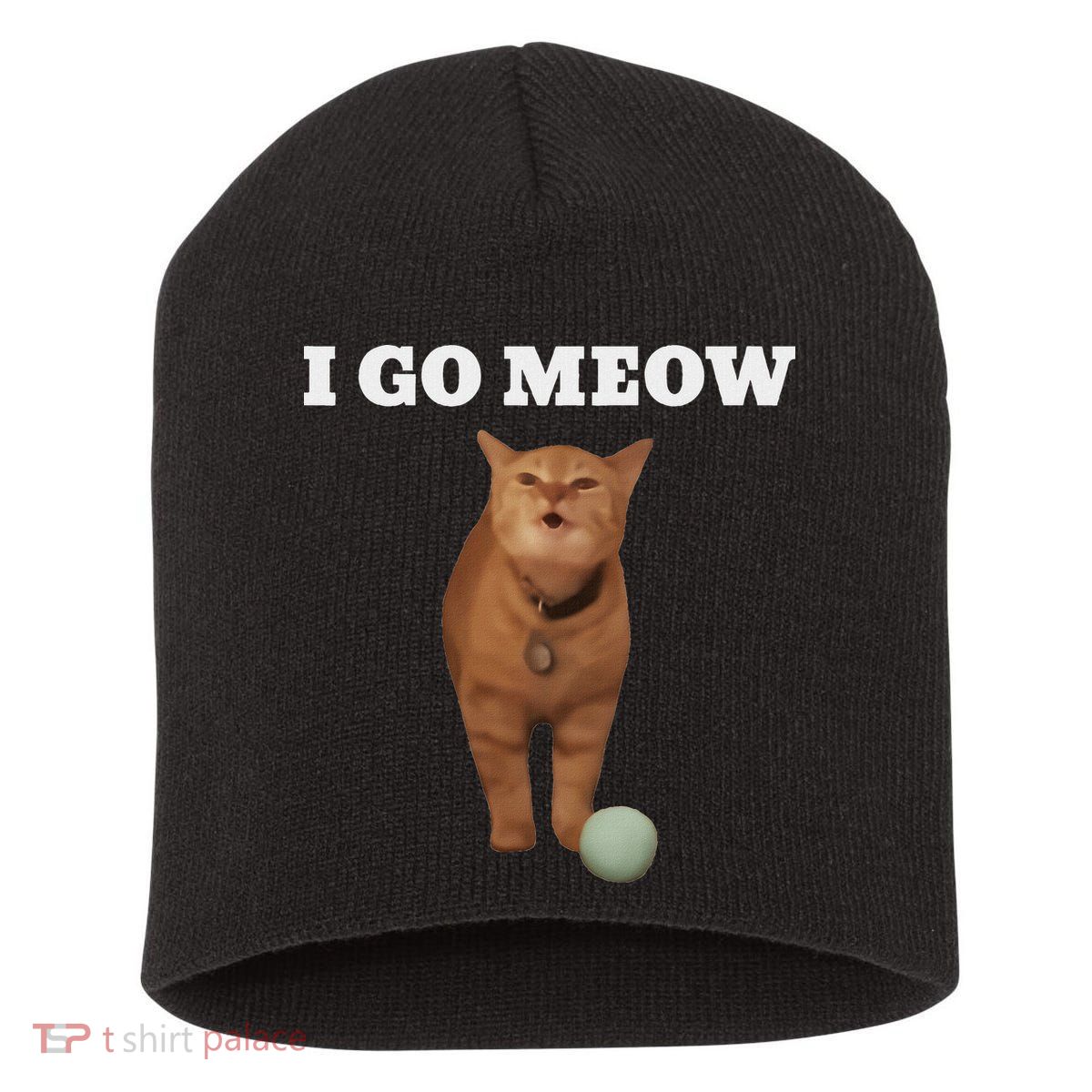 I Go Meow Cat Meme Short Acrylic Beanie