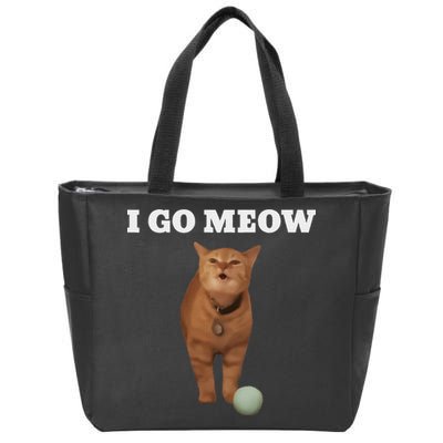 I Go Meow Cat Meme Zip Tote Bag
