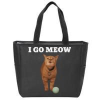 I Go Meow Cat Meme Zip Tote Bag