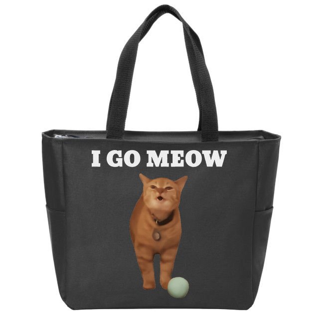 I Go Meow Cat Meme Zip Tote Bag