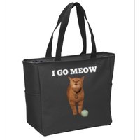 I Go Meow Cat Meme Zip Tote Bag