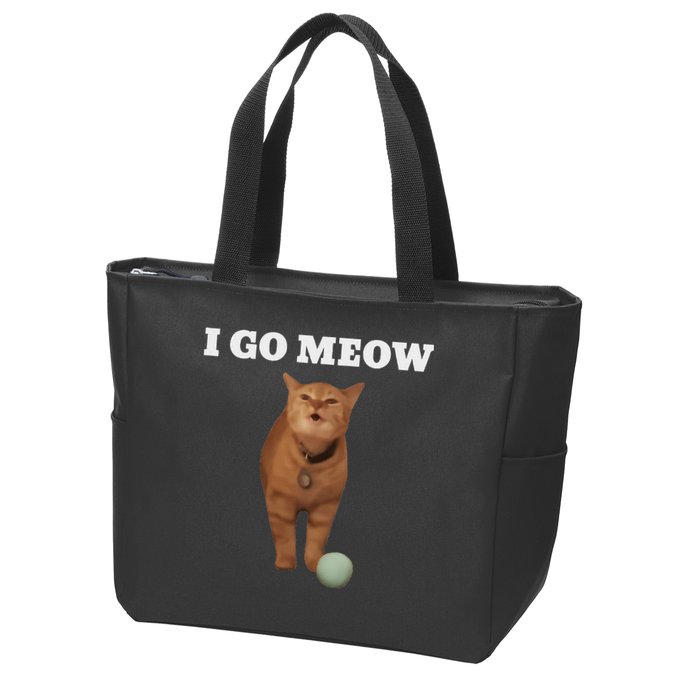 I Go Meow Cat Meme Zip Tote Bag