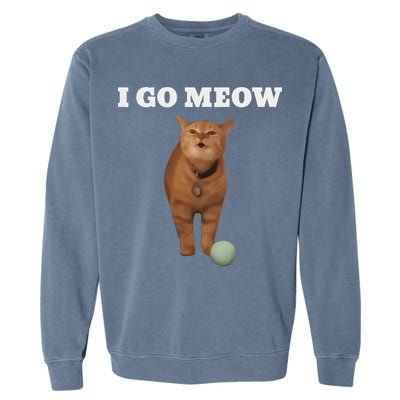 I Go Meow Cat Meme Garment-Dyed Sweatshirt