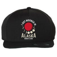 I Got Mooned In Alaska March 2025 Lunar Eclipse Blood Moon Gift Wool Snapback Cap