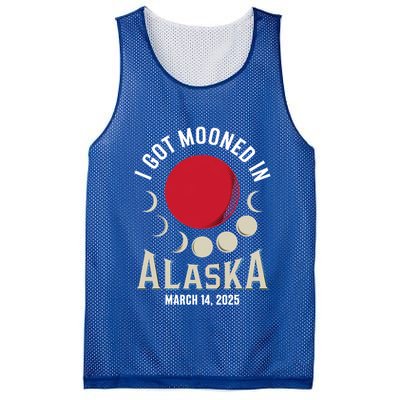I Got Mooned In Alaska March 2025 Lunar Eclipse Blood Moon Gift Mesh Reversible Basketball Jersey Tank
