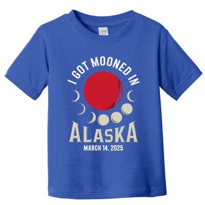 I Got Mooned In Alaska March 2025 Lunar Eclipse Blood Moon Gift Toddler T-Shirt