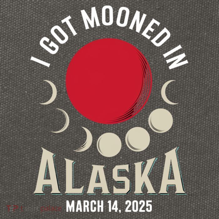 I Got Mooned In Alaska March 2025 Lunar Eclipse Blood Moon Gift Cotton Canvas Backpack