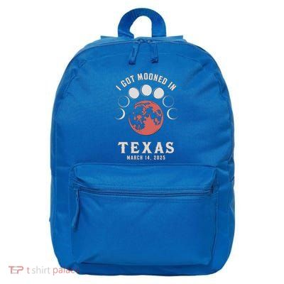 I Got Mooned In Texas March 2025 Lunar Eclipse Blood Moon Gift 16 in Basic Backpack