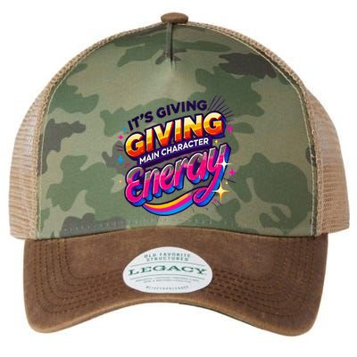 Its Giving Main Character Energy Viral Tiktok Phrase Motivational Self Empower Legacy Tie Dye Trucker Hat
