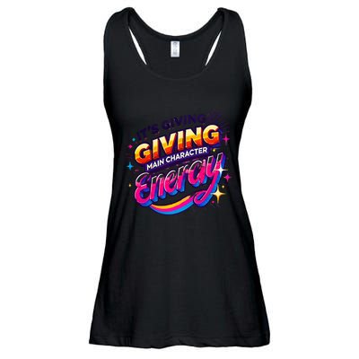 Its Giving Main Character Energy Viral Tiktok Phrase Motivational Self Empower Ladies Essential Flowy Tank