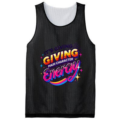 Its Giving Main Character Energy Viral Tiktok Phrase Motivational Self Empower Mesh Reversible Basketball Jersey Tank