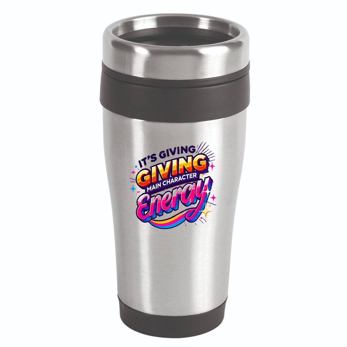 Its Giving Main Character Energy Viral Tiktok Phrase Motivational Self Empower 16oz Travel Tumbler