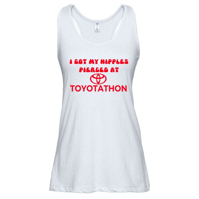 I Got My Nipples Pierced At Toyotathon Ladies Essential Flowy Tank