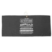 I Get My Attitude From My Freaking Awesome Dad Father's Day Large Microfiber Waffle Golf Towel