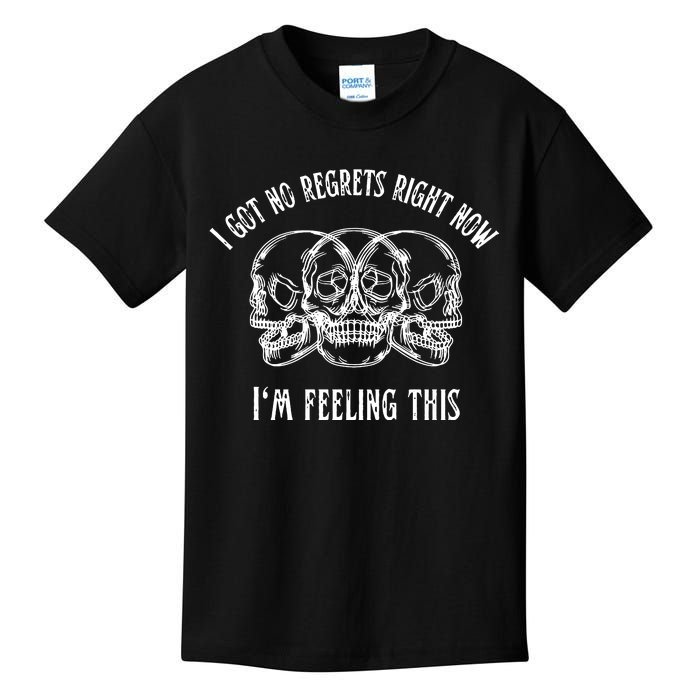 I Got No Regrets Right Now Im Feeling This Pop Punk Kids T-Shirt